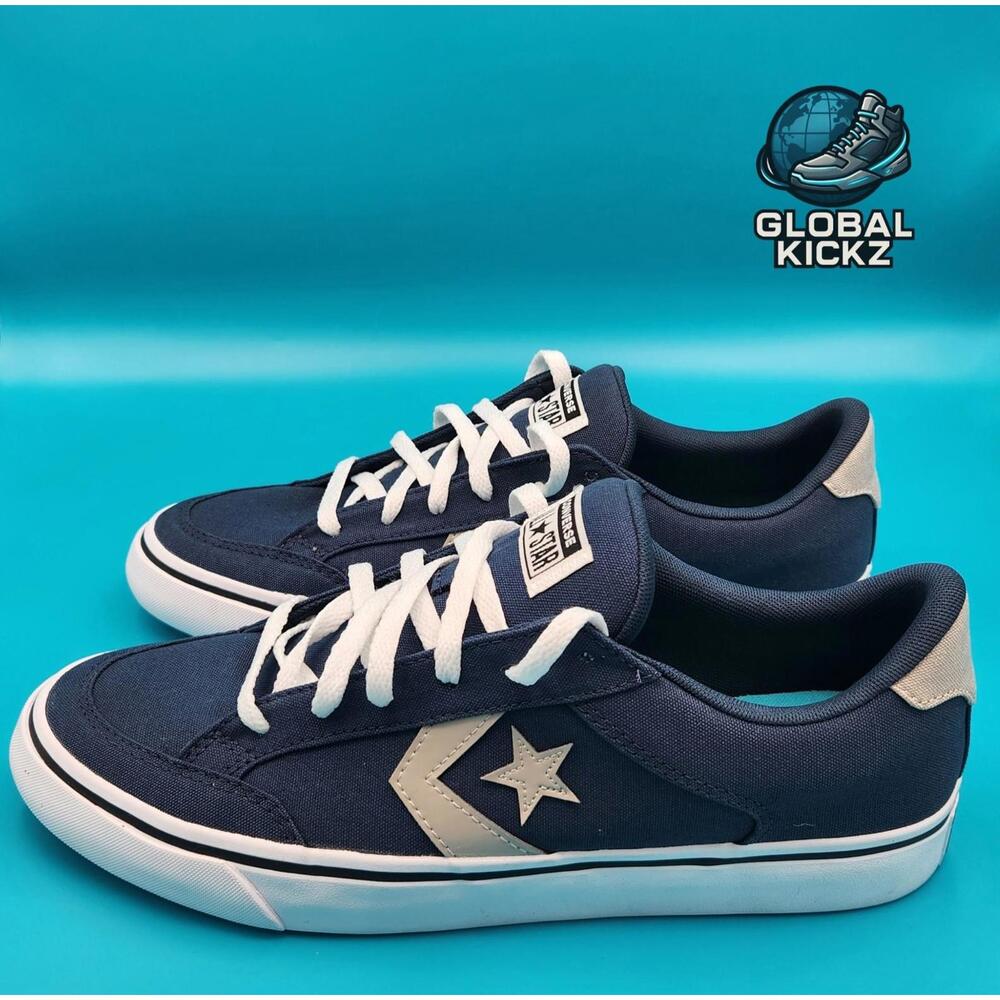 Converse Navy Blue and White Low-Top Sneakers